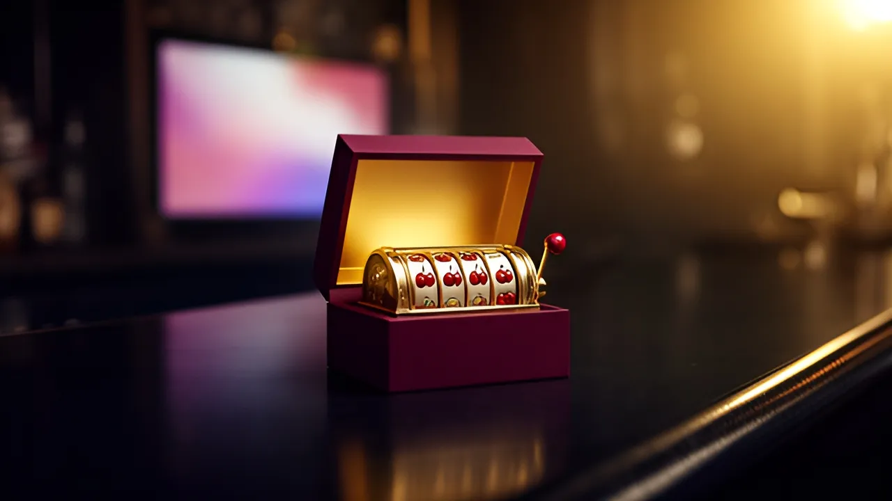 Caixa de oferta junto a rolos de slot, a ilustrar as 60 rodadas da Solverde que valem cerca de 3 €