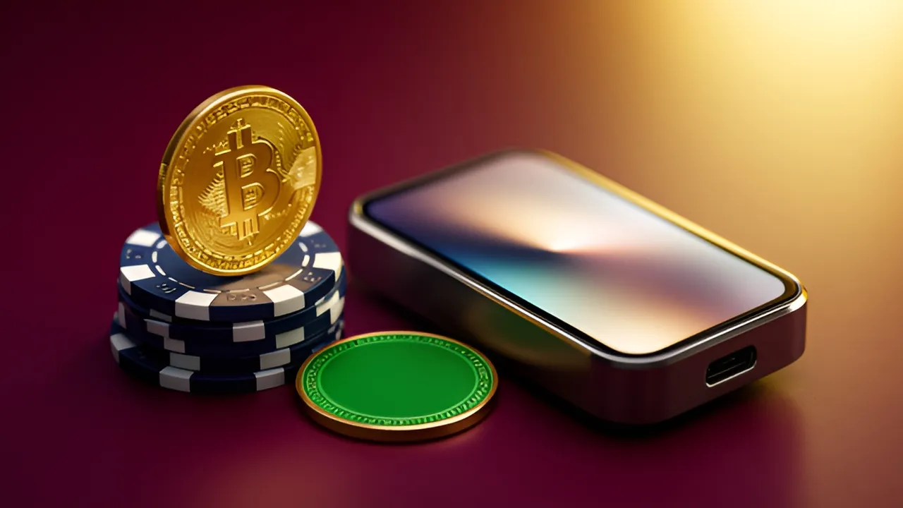 Moeda de Bitcoin e moeda verde sobre fichas de casino, ao lado de uma carteira de hardware, a ilustrar as moedas comparadas na tabela de custos de rede de 24/10/2026