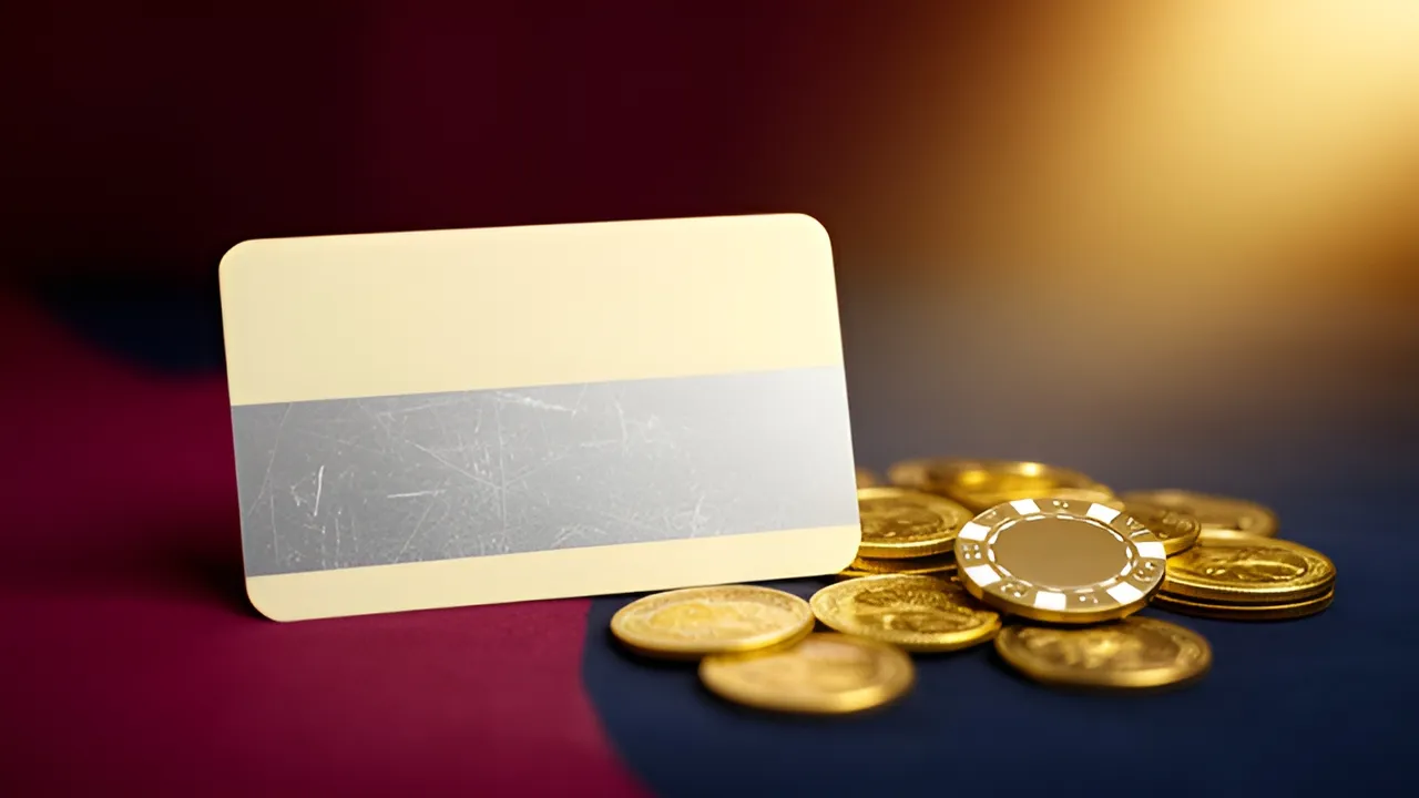 Voucher Paysafecard em branco com painel raspado e moedas, os vouchers que se vendem em 10, 25, 50 e 100 €